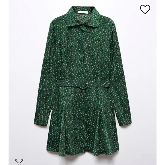 Mango Dresses Mango Womens Belt Printed Dress Poshmark